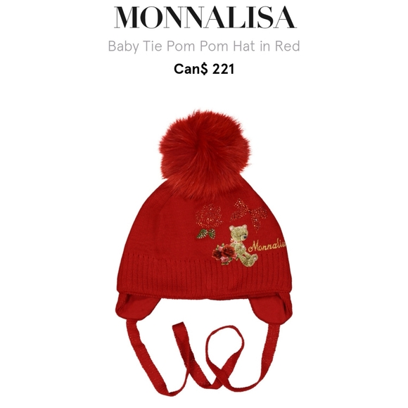 MonnaLisa Baby Girl Wool Blend Hat - Picture 14 of 15